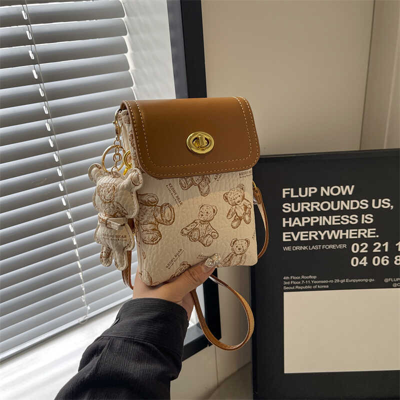 Mobile Phone Bag Women'S Crossbody Fashion Versatile Small Bag Mini Shoulder Bag High-End Cartoon Bear Bag - Image 5