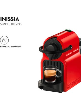 Inissia Coffee Machine By Nespresso, Ruby Red, 0.7L (UAE Version) 0.7 L 1260 W C40-ME-RE-NE5 Red - view 3