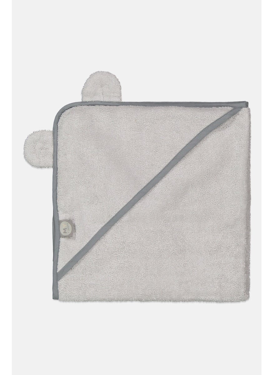My 1st Years Toddlers Hooded Textured Towel 70  x 70 cm, Grey  - Image 1
