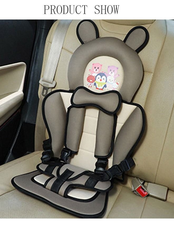 DUNISO - Portable Child Car Safety Chair Safety Seat With Five-Point Belt For kids Children's Car Safety Seat Cushion for Driving Outdoor Traveling - Image 1