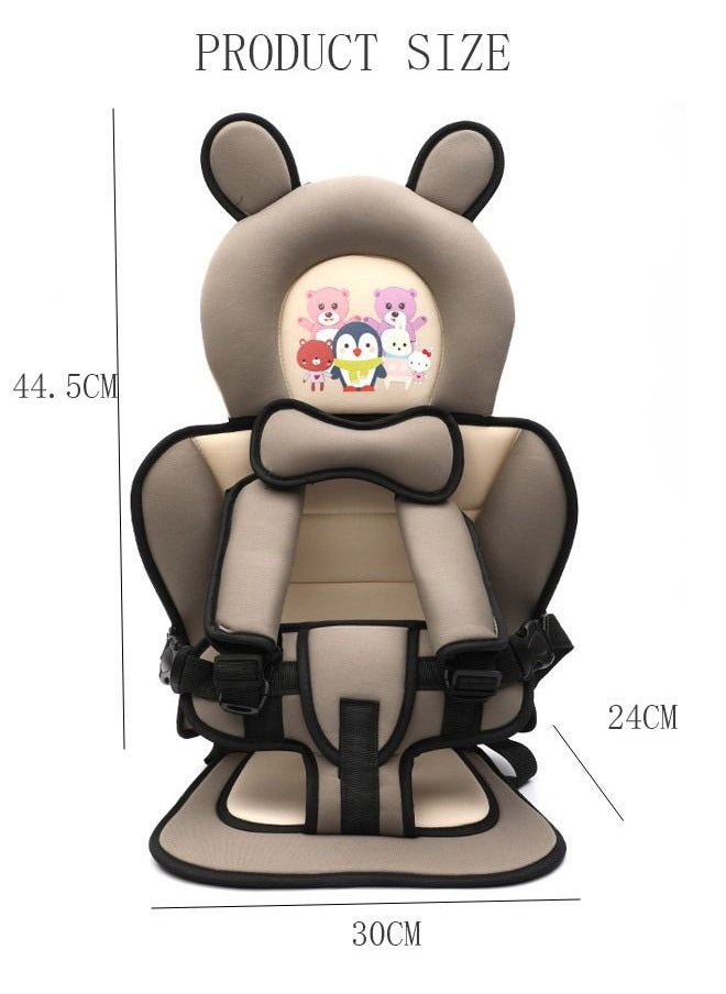 DUNISO - Portable Child Car Safety Chair Safety Seat With Five-Point Belt For kids Children's Car Safety Seat Cushion for Driving Outdoor Traveling - Image 1