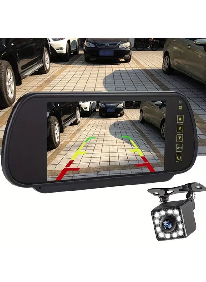 شاشة عرض LCD TFT مقاس 7 بوصات مع كاميرا رؤية ليلية خلفية تعمل بـ 12 مصباح LED، مناسبة لسيارات الدفع الرباعي والمركبات الترفيهية - Image 3