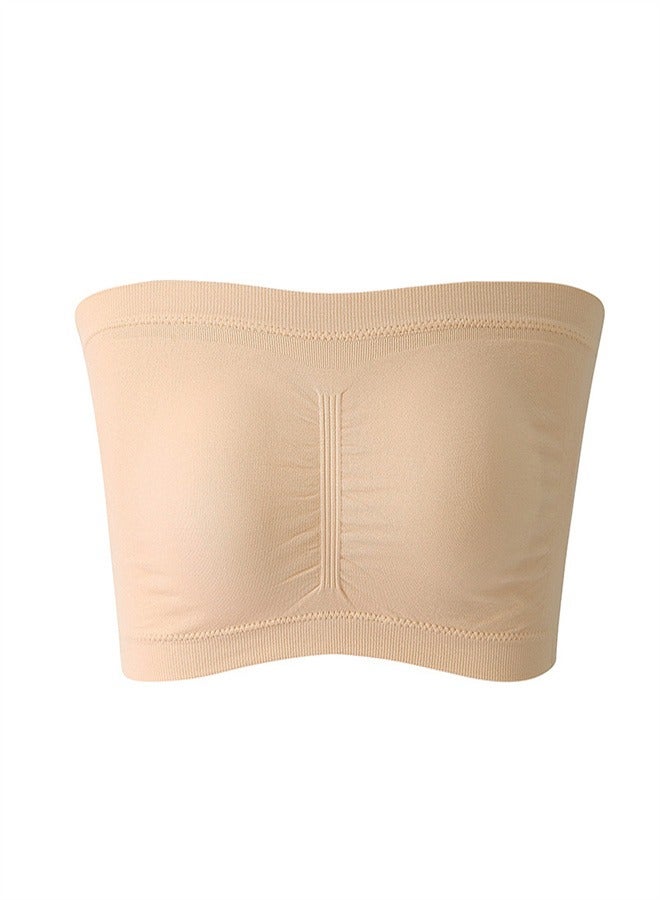 Strapless Women's One Line Thin Invisible Underwear Apricot Color  - Image 1
