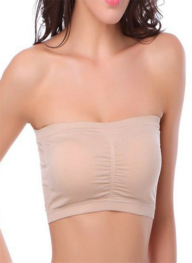 Strapless Women's One Line Thin Invisible Underwear Apricot Color  - Image 3
