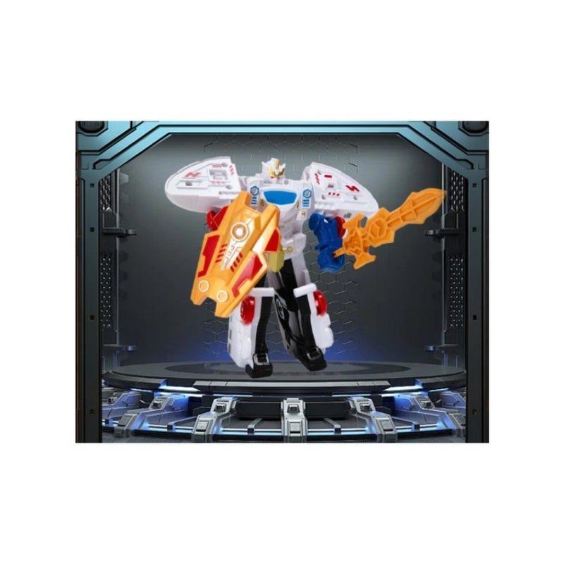 White High Speed Train Transforming Toy Combined Robot Educational Birthday Gift - Image 3