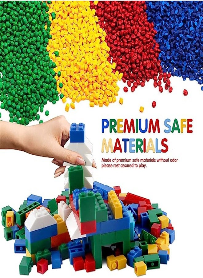 Goolsky - Goolsky Building Bricks 1000 Pieces, Basic Building Blocks with Random Colors, 8 Shapes, 1000Pcs Bulk Building Bricks for Kids Age 3+, Compatible to All Major Brands - Image 1