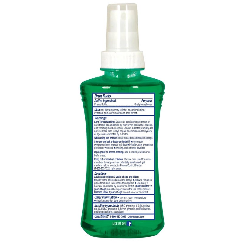 Chloraseptic بخاخ حلق مؤلم بالمنثول 6 أونصات - Image 3