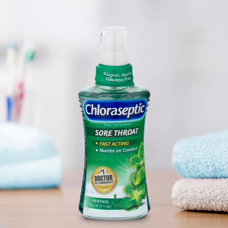 Chloraseptic بخاخ حلق مؤلم بالمنثول 6 أونصات - Image 2