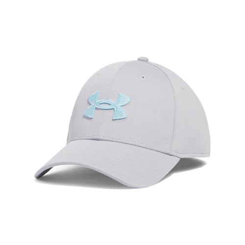 Under Armour Men's Blitzing Cap Stretch Fit, (011) Mod Gray / / Stream, Small/Medium - Image 1