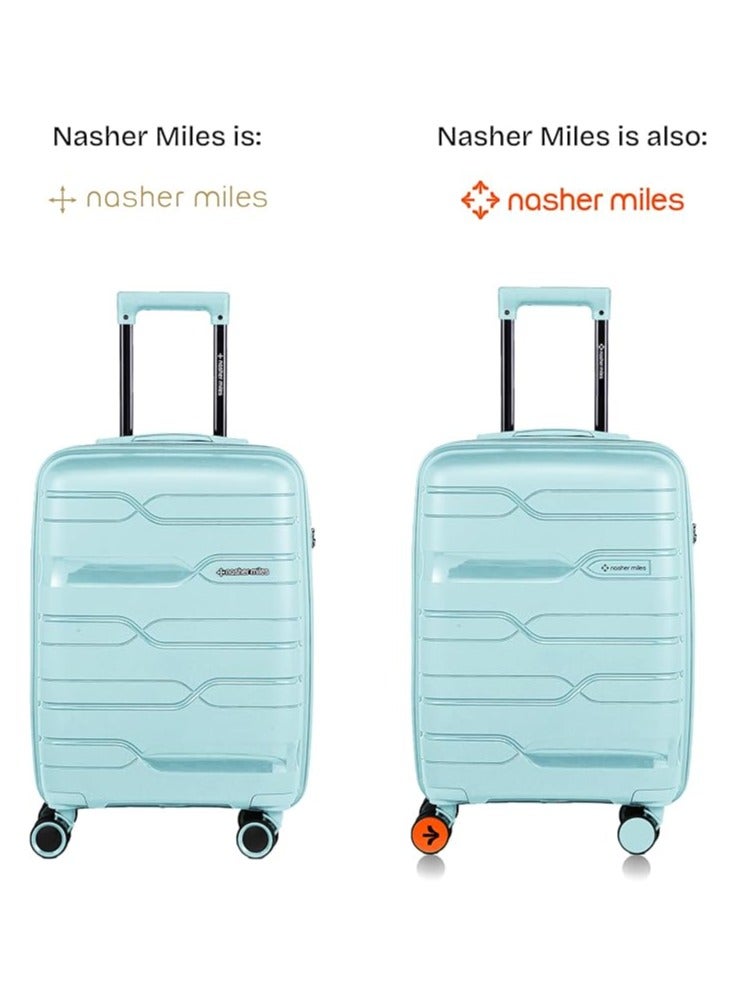 nasher miles Nasher Miles Paris Hard-Sided Polypropylene Cabin Luggage 20 inch | 55cm | 8 Wheels Small Trolley Bag for Travel | Suitcase (Pastel Green)  - Image 2