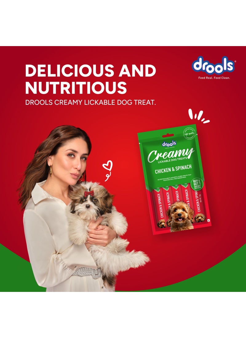 Drools علاجات الكلاب الكريمية القابلة للعق بالدجاج والسبانخ - Image 4