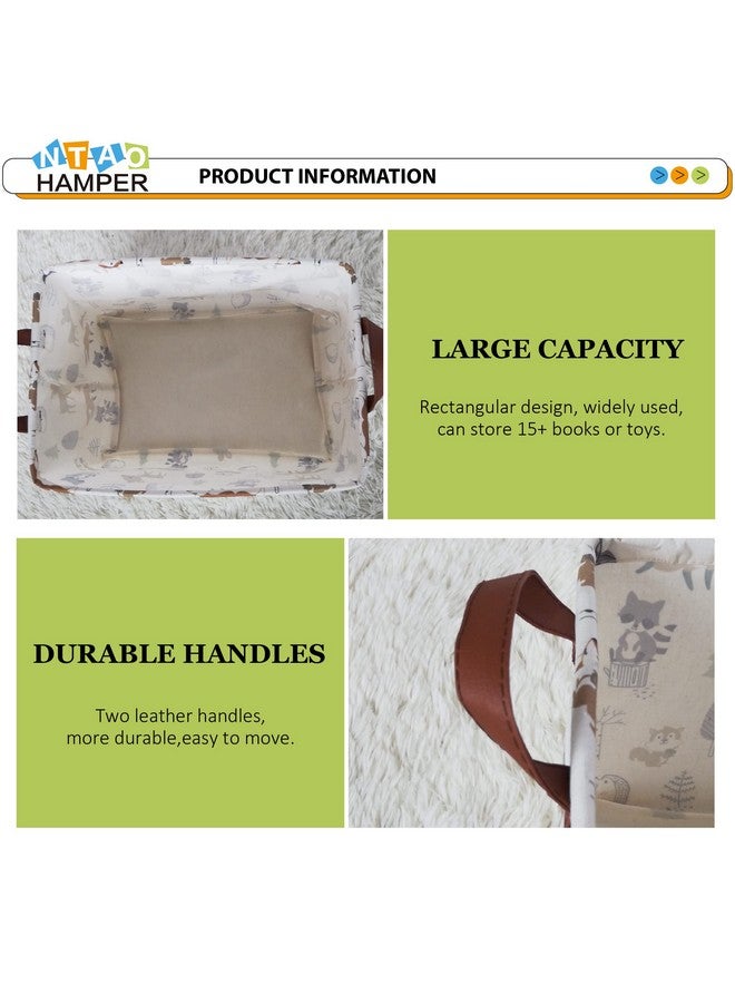 NTAOHAMPER سلة تخزين مستطيلة NTAOHAMPER، سلة ألعاب قابلة للطي، صندوق كتب، سلة هدايا، ديكور غرفة (حيوانات) - Image 5