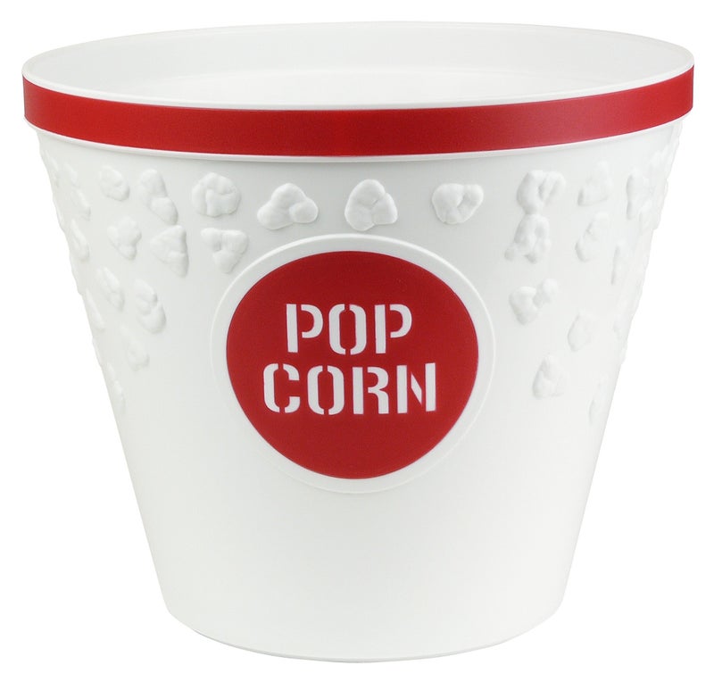 Hutzler Popcorn Bucket Plastic Bowl Red Large