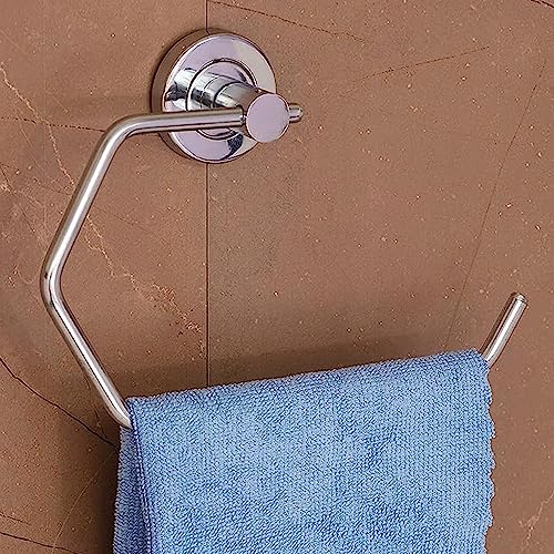 GARBNOIRE Stainless Steel Hexa Half Towel Ring/Napkin Ring - Bathroom Towel Holder - Towel Hanger - Towel Stand - Bathroom Accessories - Image 1