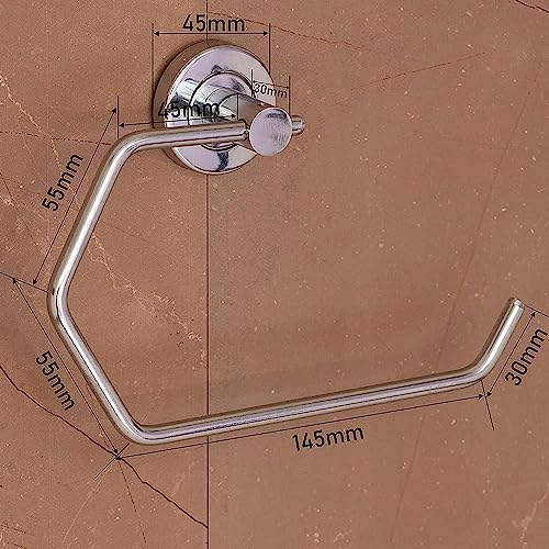 GARBNOIRE Stainless Steel Hexa Half Towel Ring/Napkin Ring - Bathroom Towel Holder - Towel Hanger - Towel Stand - Bathroom Accessories - Image 5