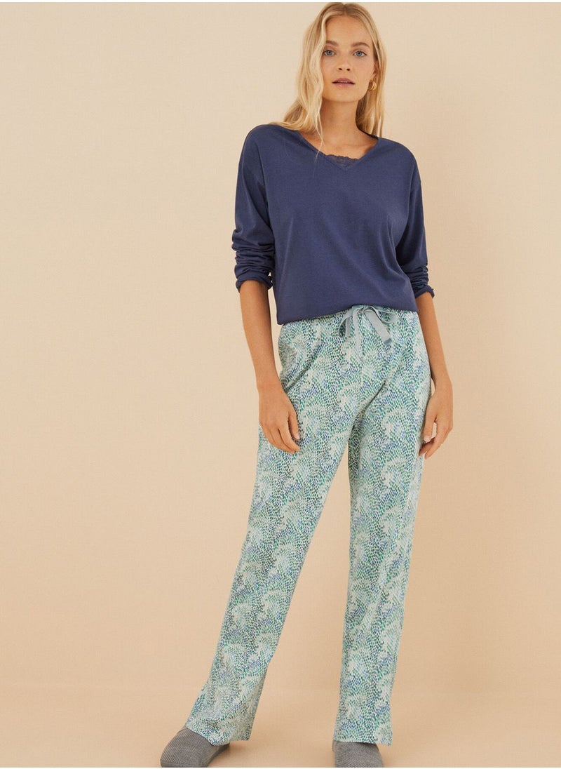 women'secret - High Waist Printed Pants - Image 1