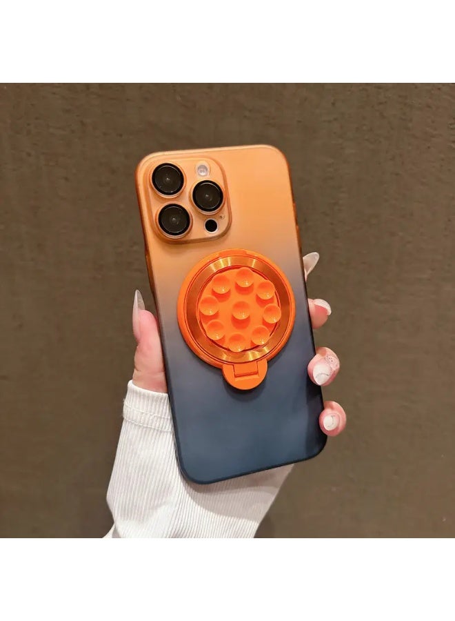 Temu A distinctive gradient-color phone case with a rotating gyroscope and a magnetic suction cup holder for secure mounting. This shockproof and scratch-resistant cover is compatible with the iPhone 13 Pro Max.