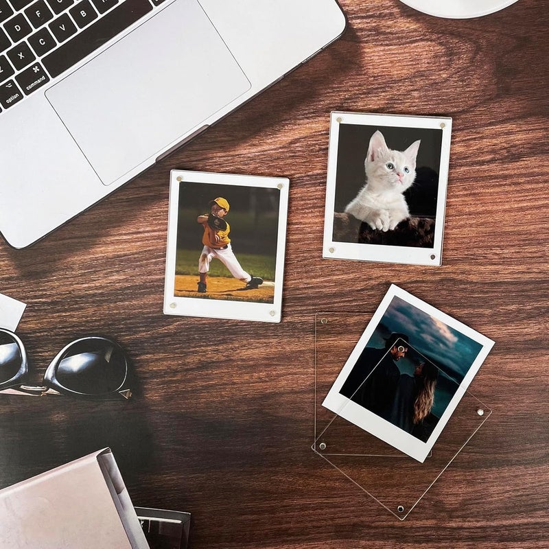 SULEPE Magnetic Polaroid Picture Frame 3.5x4.25”, Fridge Magnet Frame for Polaroid Now i-Type/600/SX-70/OneStep+/Instax Wide 300/200/210 Photo, Instant Photo Frame [6Packs 12Panels] - Image 4
