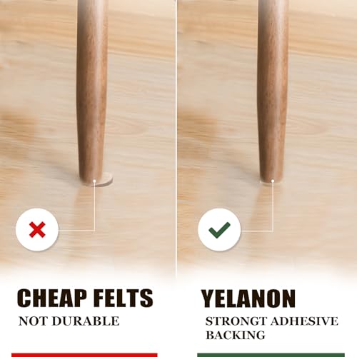 Yelanon Felt Furniture Pads -182 Pcs Premium Felt Pads for Chair Legs Furniture, Floor Protectors for Hardwood Floors, Brown - Image 3