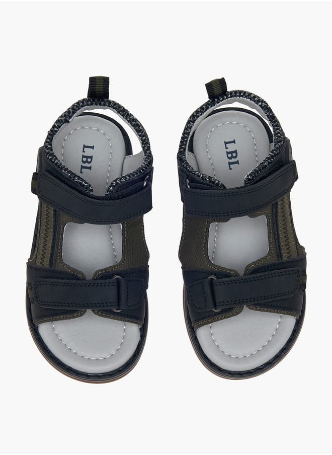 LBL by Shoexpress - Boys Colourblock Sandals With Hook And Loop Closure - Image 1