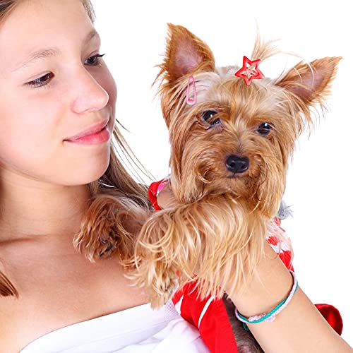 MTLEE 40 Pieces Dog Hair Clips Pet Hair Barrettes Grooming Products Small Snap Hair Clips Cute Pet Hairpin Headwear for Cat Puppy, 20 Pairs - Image 2