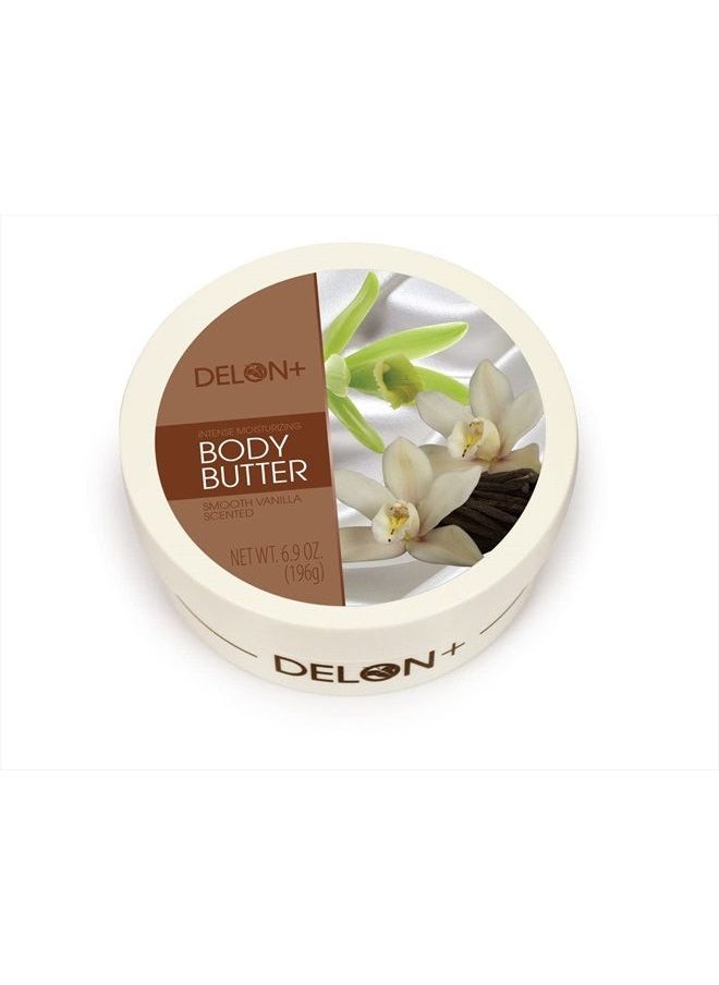 Delon - Intense Moisturizing Body Butter, 6.9 Oz (4-Pack) (Smooth Vanilla) - Image 1