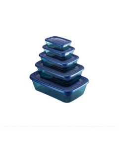 max plast Max Plast Rectangle Food Container Set of 5 Different Sizes (250-500 - 900-1500 -3000 ml) - MultiColor  - Image 3