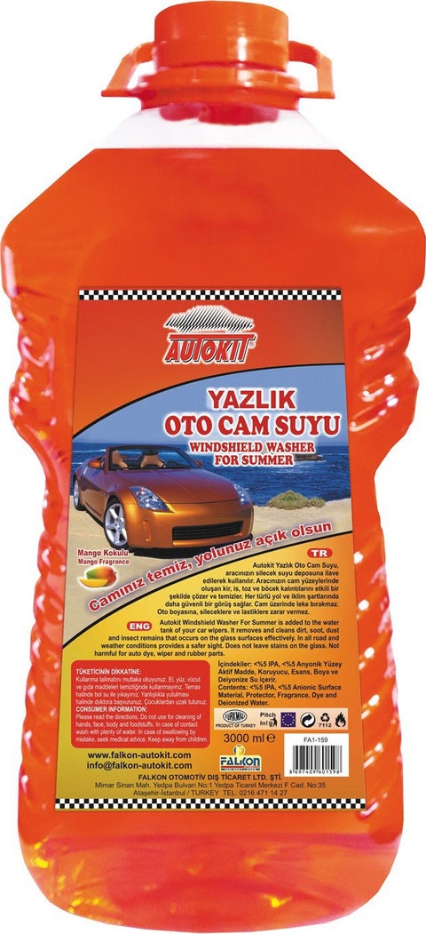 Summer Auto Glass Water Mango 3lt