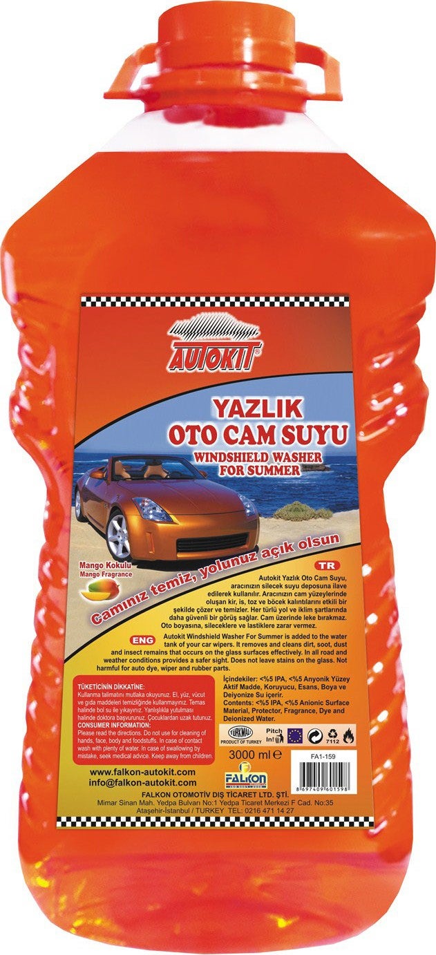 Summer Auto Glass Water Mango 3lt