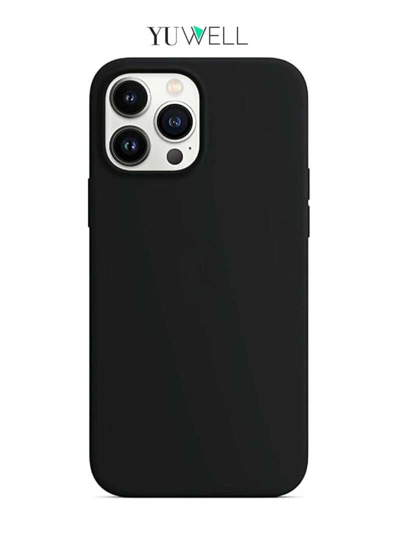 يوويل حافظة لهاتف آيفون 13 برو ماكس من السيليكون المقاوم للصدمات مقاس 6.7 بوصة لهاتف آيفون 13 برو ماكس من السيليكون باللون الأسود - Image 1
