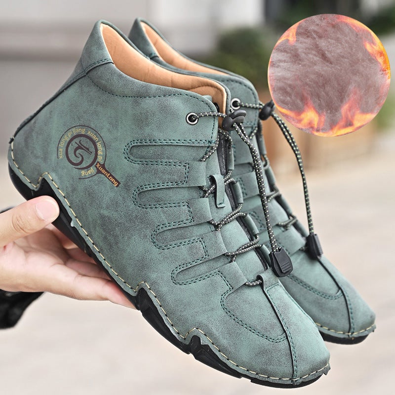 Winter New Plus Size Mid-High Cotton Men'S Shoes Casual Martin Boots - Image 1