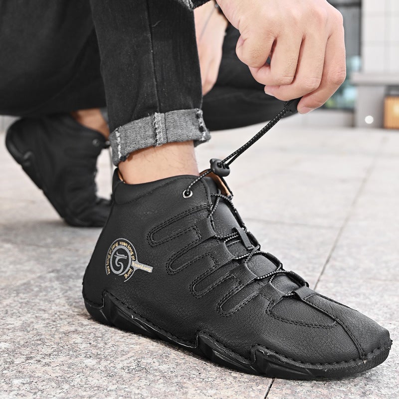 Winter New Plus Size Mid-High Cotton Men'S Shoes Casual Martin Boots - Image 5