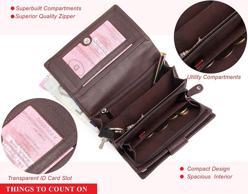 Wildhorn Genuine Leather Wallet Purse for Womens/Girls I Premium Purse - Image 5