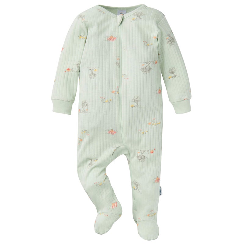 Gerber Baby Unisex 2-Pack 2-Way Zip Textured Sleep 'N Play, Park Picnic, 6-9 Months - Image 2