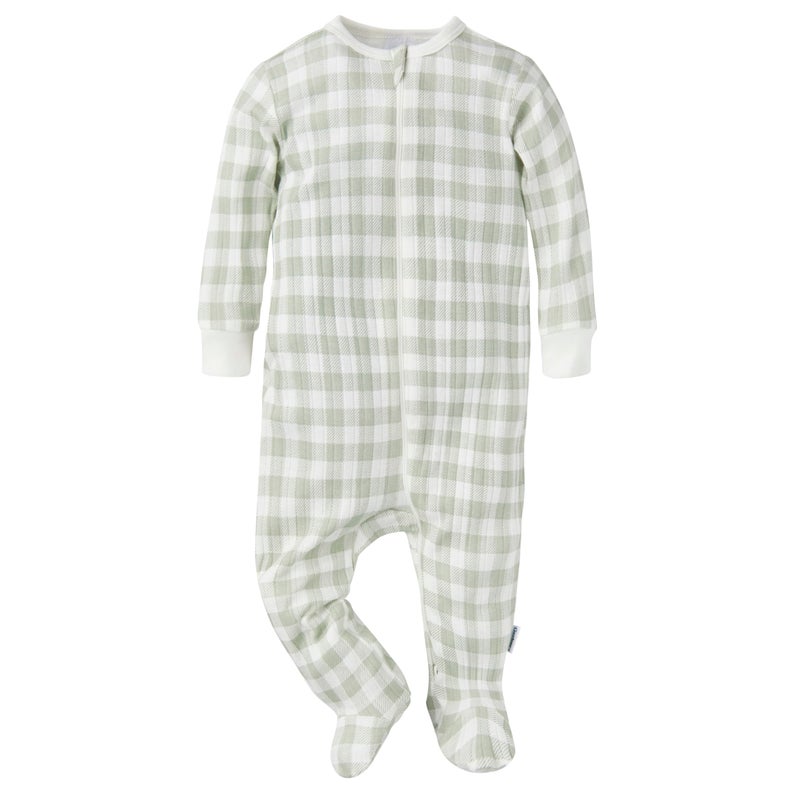 Gerber Baby Unisex 2-Pack 2-Way Zip Textured Sleep 'N Play, Park Picnic, 6-9 Months - Image 4