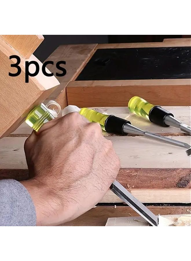 Yellow Wood Chisel Set Professional Woodworking Carving Tools 0 5 1 Inch - Image 2