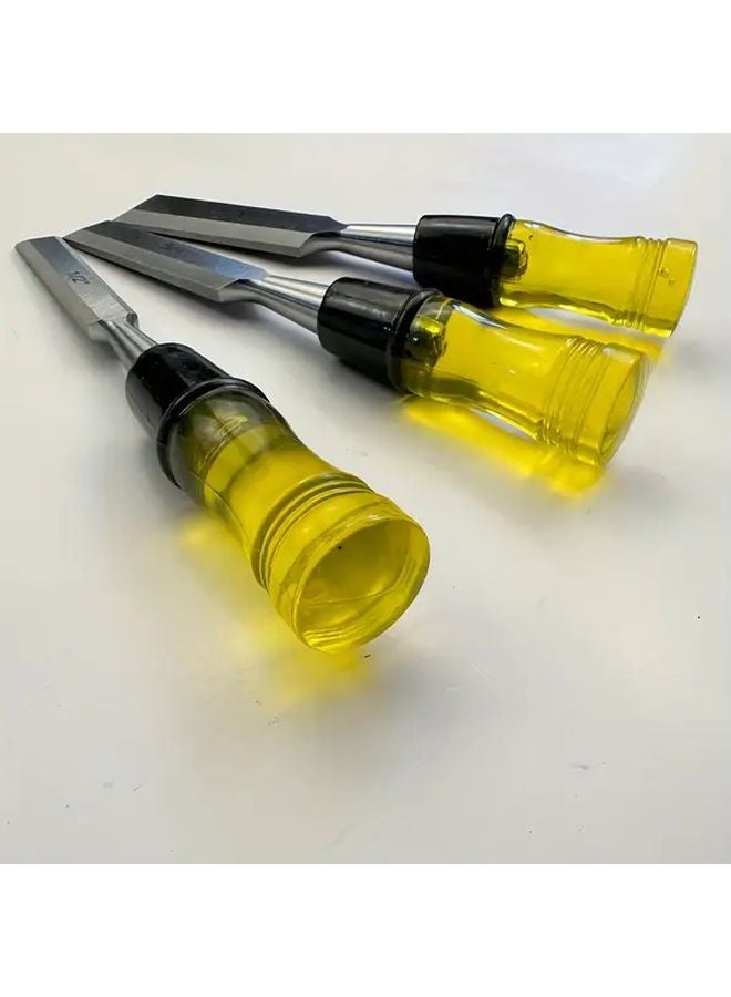 Yellow Wood Chisel Set Professional Woodworking Carving Tools 0 5 1 Inch - Image 3