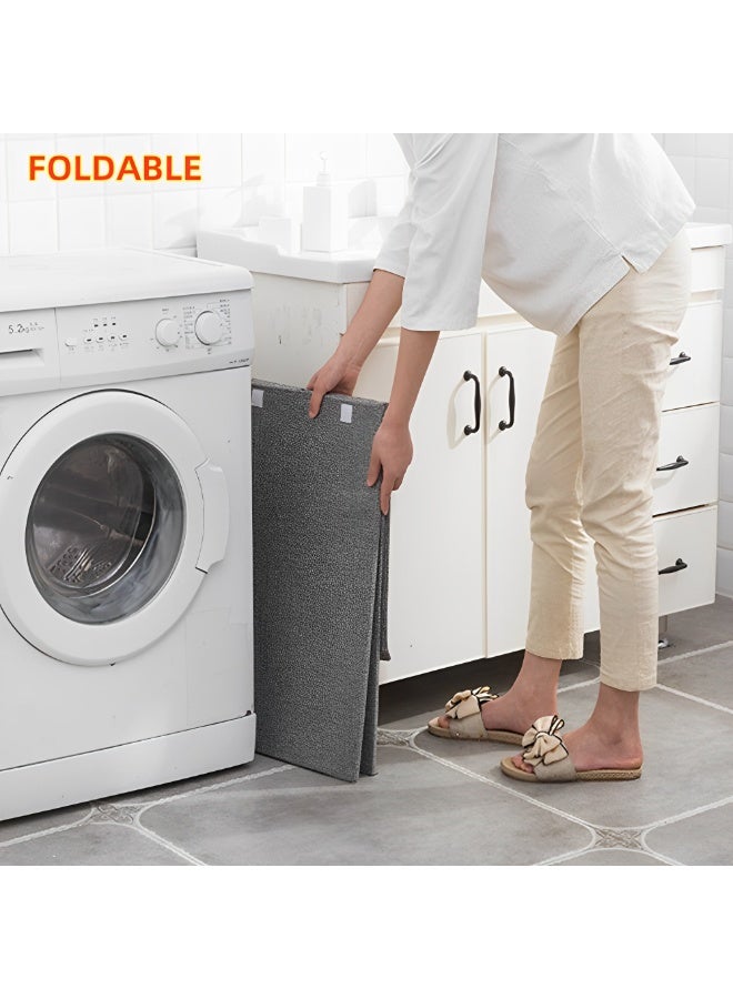 Beauenty Laundry Basket with Lid,100L Foldable Large Laundry Hamper,Washing Baskets for Laundry with Handles,Linen Dirty Clothes Bin for Bedroom,Bathroom,Dorm,Laundry Room(Grey) - Image 5