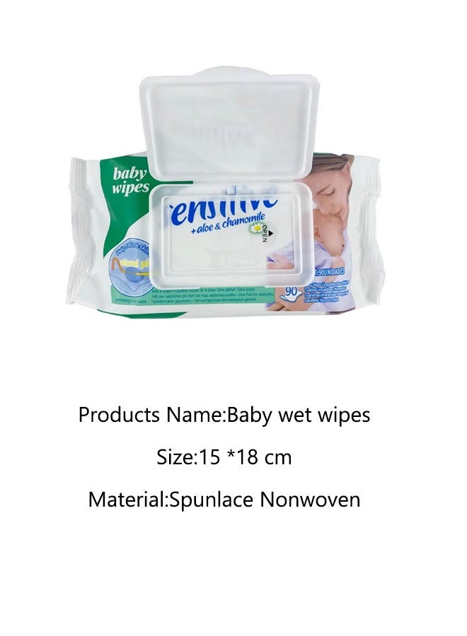 90 Count Original Plastic Free, 99.9% Water Wipes,Based Baby Wet Wipes And Unscented For Sensitive Skin - 90 Count(15*18cm) - Image 2