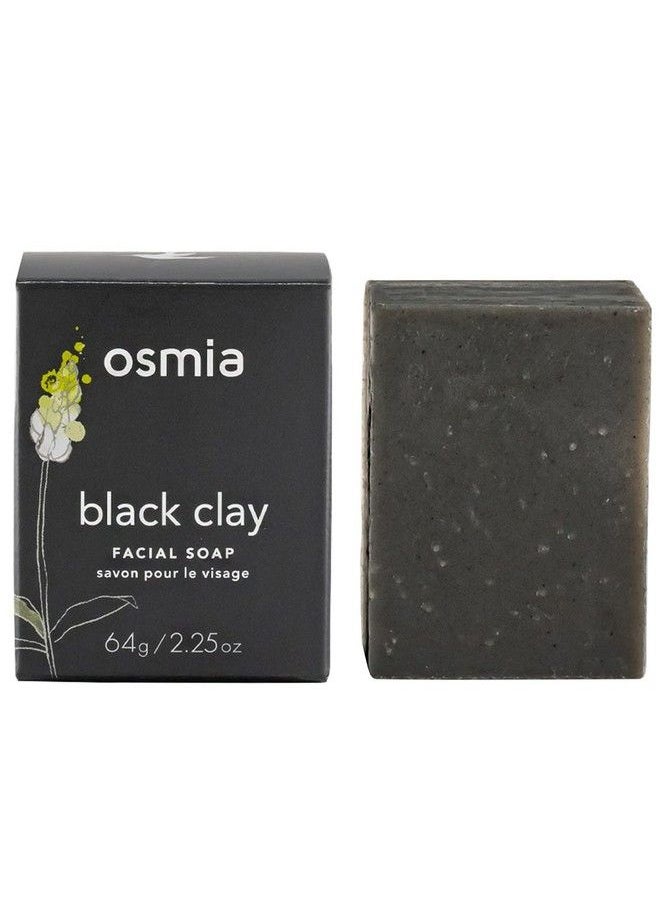 Osmia Organics - Osmia Natural Black Clay Facial Soap Bar Clean Beauty For Healthy Skin (2.25 Oz 64 G) - Image 1