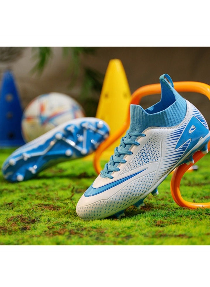 SKT Shiketro Football Lawn Sneakers, High-top Lace-up Football Shoes, Ball Control Uppers For Men And Women, Breathable And Non-Slip Professional Football Shoes - Image 4