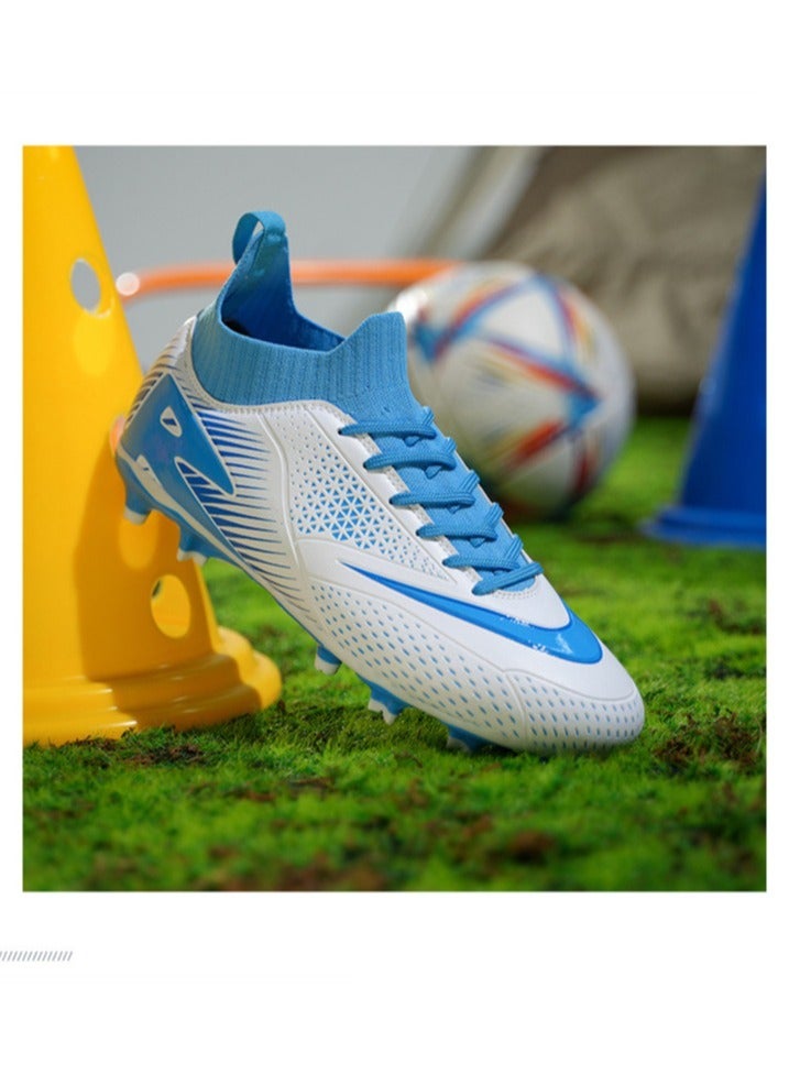 SKT Shiketro Football Lawn Sneakers, High-top Lace-up Football Shoes, Ball Control Uppers For Men And Women, Breathable And Non-Slip Professional Football Shoes - Image 3