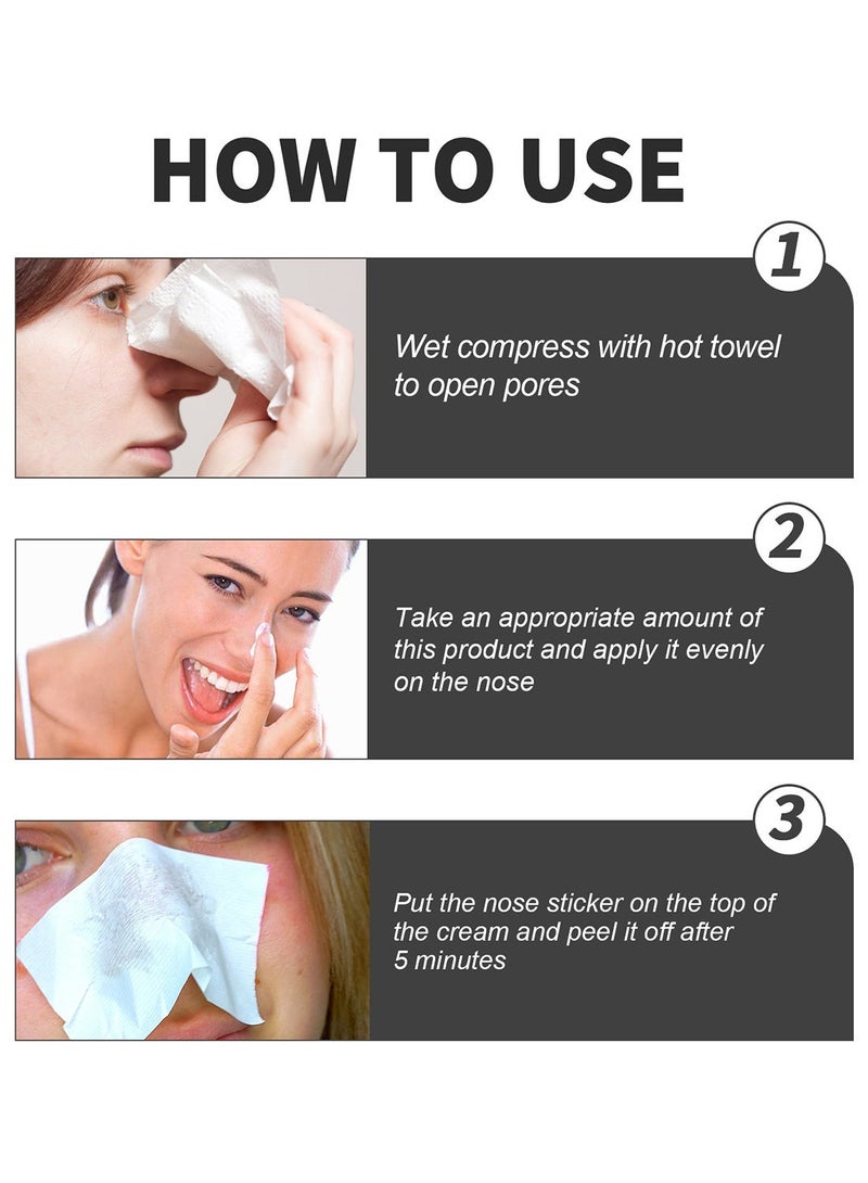 Nose Plants Pore Strips, Blackhead Remover with 60Pcs Nose Strips, Deep Cleansing Pore Cleanser Purifying Peel off Mask for Face and Nose, Repair Pores 30g