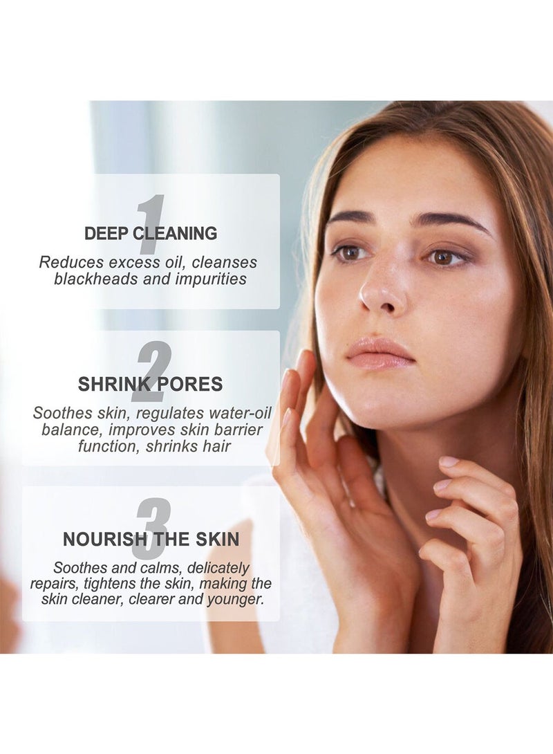 Nose Plants Pore Strips, Blackhead Remover with 60Pcs Nose Strips, Deep Cleansing Pore Cleanser Purifying Peel off Mask for Face and Nose, Repair Pores 30g