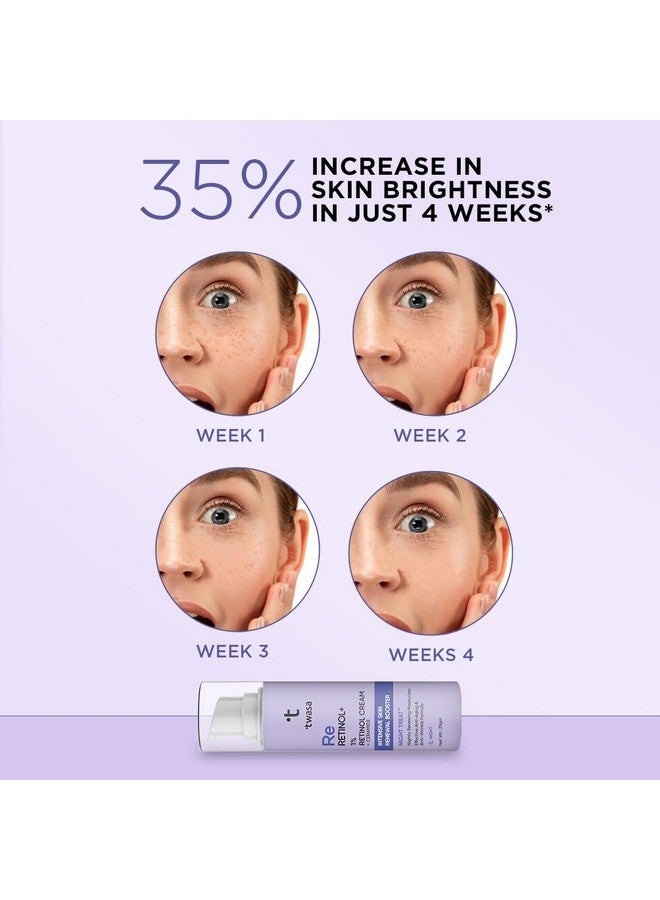 Twasa 1% Retinol Night Cream For Reduces Fine Lines & Wrinkles With Ceramide | Night Cream For Glowing Skin | Anti Aging Cream For Men & Women | 25gm - Image 4