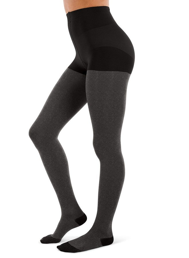 Jomi Compression Pantyhose Women Collection, 15-20mmHg Opaque Closed Toe 174 (Medium, Heather Grey) - Image 3