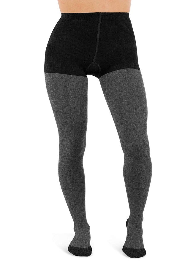 Jomi Compression Pantyhose Women Collection, 15-20mmHg Opaque Closed Toe 174 (Medium, Heather Grey) - Image 2