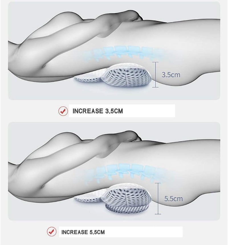 Vroxy 3D Lower Back Support Pillow | Lower Back Support Cushion Sleeping Pillow | Cushion Seat Buckwheat Pillow for Sleeping (1Pcs) - Image 4