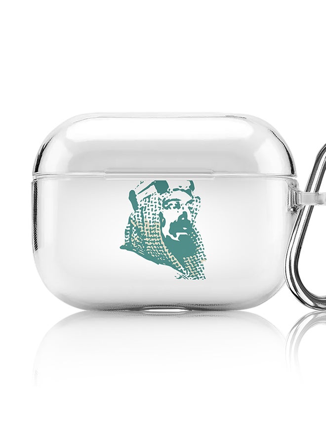 Stylizedd Classic Clear printed Case for Apple AirPods Pro 2nd Generation Thin Transparent Cover [Designed for Apple AirPods Pro 2nd Generation] - Al Saud Print  - Image 1
