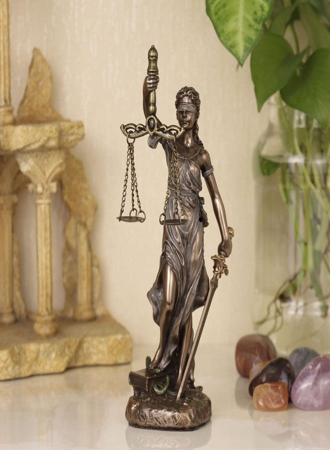 Veronese Design 6 1/2 Themis Greek Goddess of Justice Resin Sculpture Cold Cast Bronze Finish - Image 2